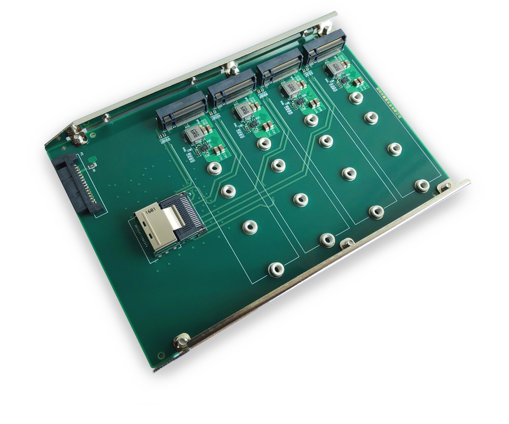 MiniSAS to 4 M.2 SATA SSD adapter